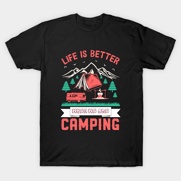 Camping T-Shirt by MckinleyArt